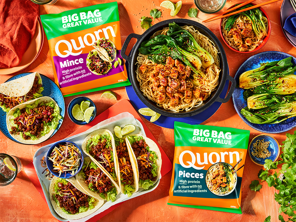 Quorn Vegetarian Mince big bag packaging. 