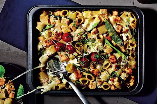 Vegetariskt, pastagratäng, quornbitar, recept, quorn.