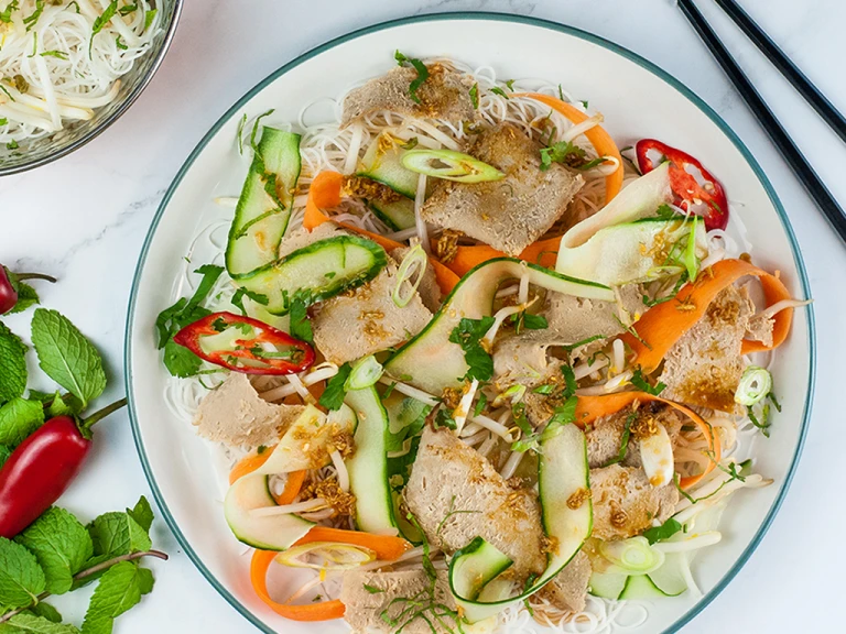 Vegetarian Thai Style Roast Beef Noodle Salad 