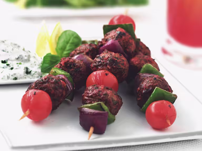 Lakto-ovo vegetariskt grillspett med quornbullar - recept