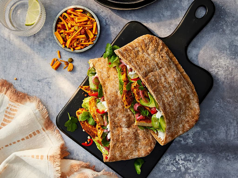 Quorn Tikka Mini Fillet Pitta Pockets & Coconut Dressing | Quorn