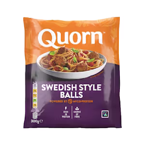 Meat free Swedish Style Balls product packaging with nutritional information