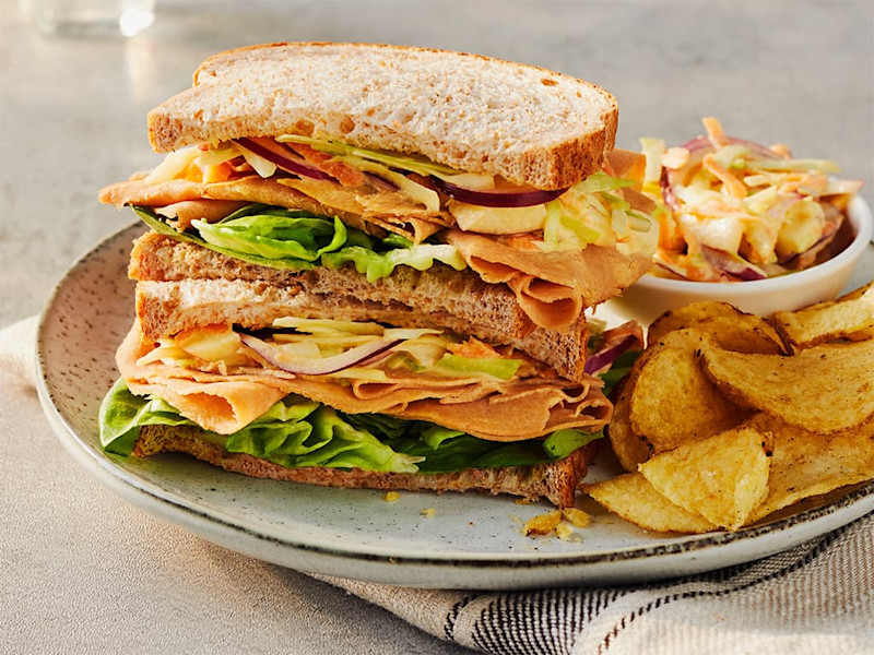 Quorn Finely Sliced Ham And Coleslaw Sandwich | Quorn