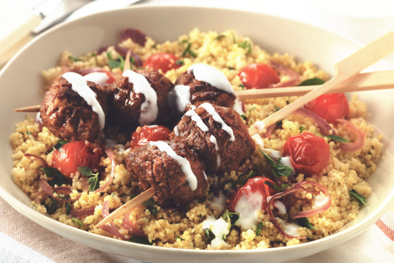 quorn swedish style meatballs with spicy couscous vegetarian recipe