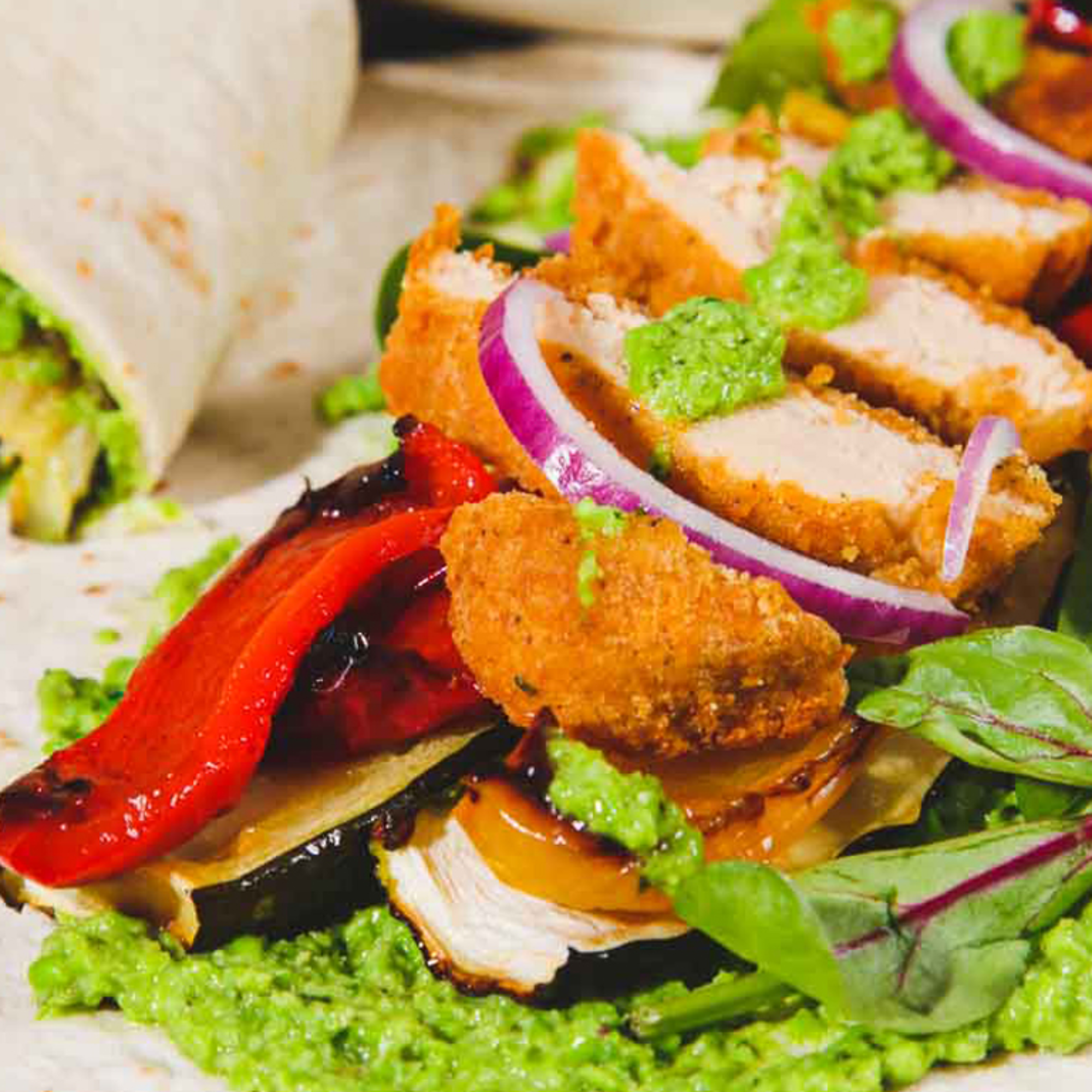Quorn Crunchy Fillet Burger Vegan Wraps-image