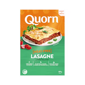 Quorn Vegetarian Lasagne Ready Meal Packaging.