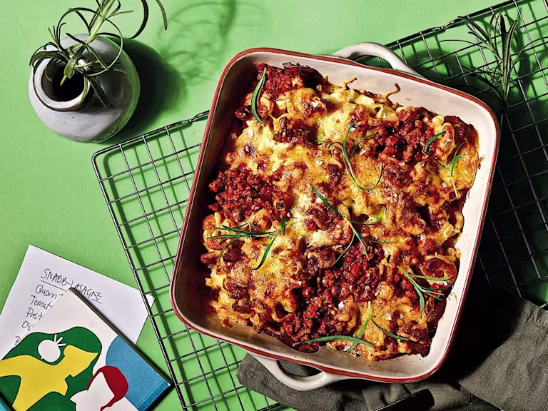 Vegetarisk, lasagne, quorn-färs, quorn, smakrik lasagne.