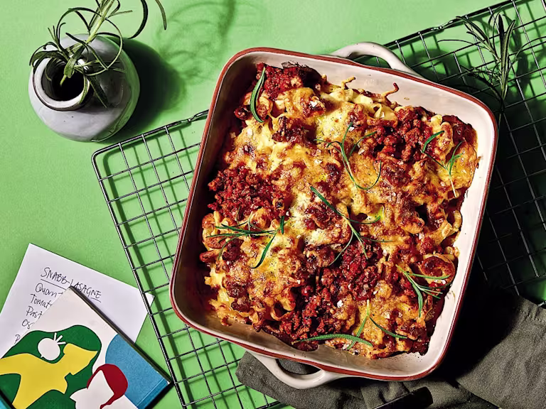 Vegetarisk, lasagne, quorn-färs, quorn, smakrik lasagne.