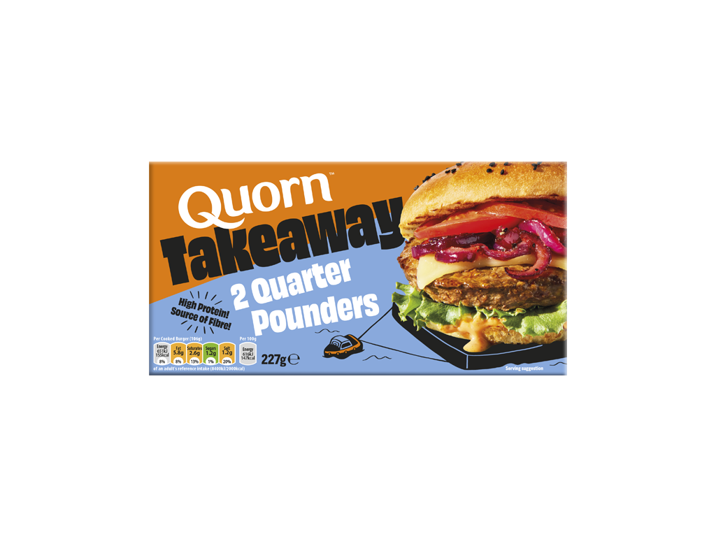 Quorn Takeaway Quarter Pounder Burger with salad 