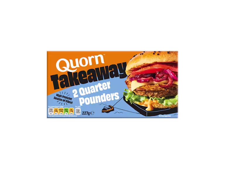 Quorn Takeaway Quarter Pounder Burger with salad