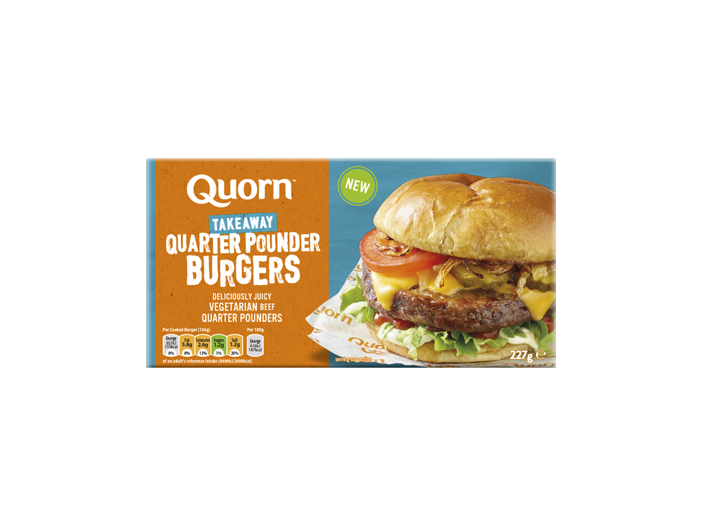 Quorn Takeaway Quarter Pounder Burger with salad 