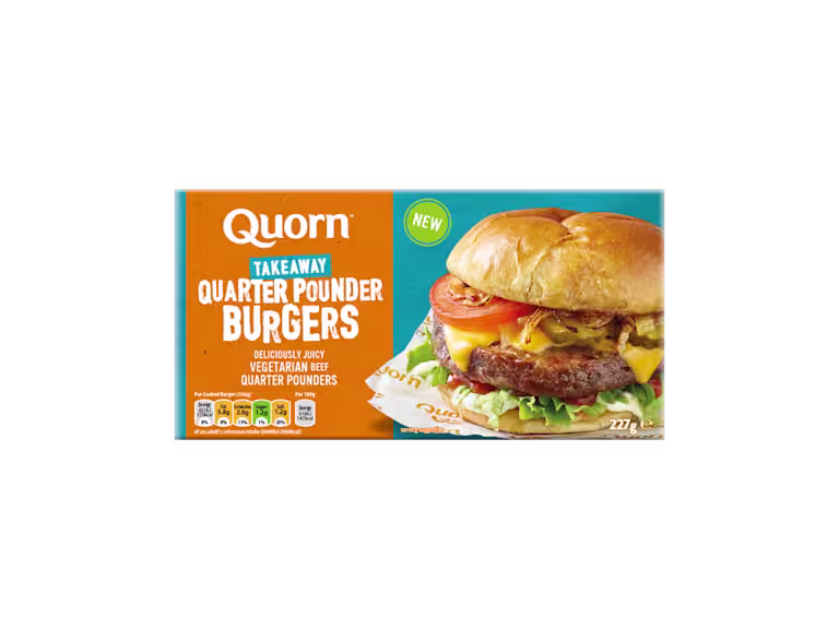 Quorn Takeaway Quarter Pounder Burger with salad