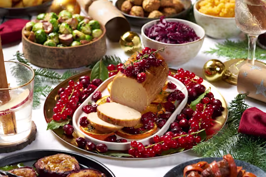 cranberry and orange christmas quorn roast vegetarian sunday roast recipe