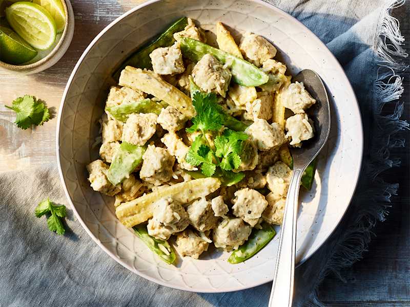 Vegetarian Thai Green Curry Recipe With Meat-Free Quorn Pieces