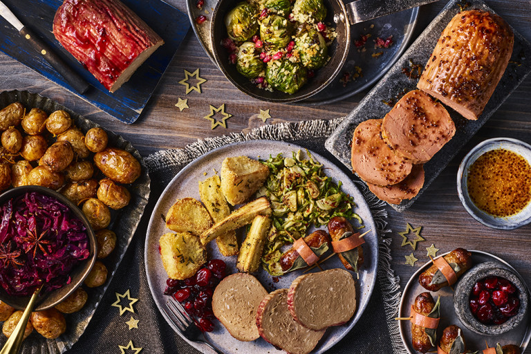 Indulge in the festivities, with our new range of meat-free Ham and Beef Roasts