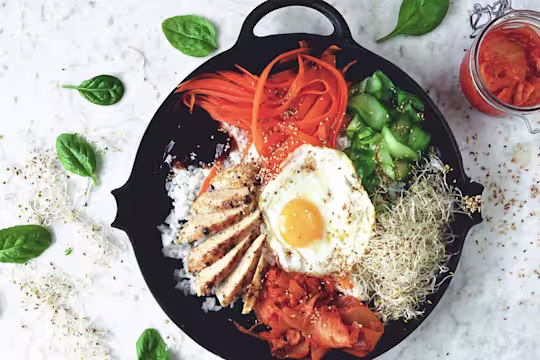 Ovo-vegetarisk Quorn bibimbap - recept