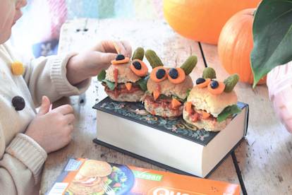 quorn vegan monster veggie halloween burgers recipe