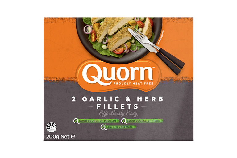 frozen meat free quorn garlic & herb fillets