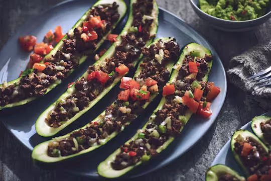quorn stuffed zucchini vegetarian recipe