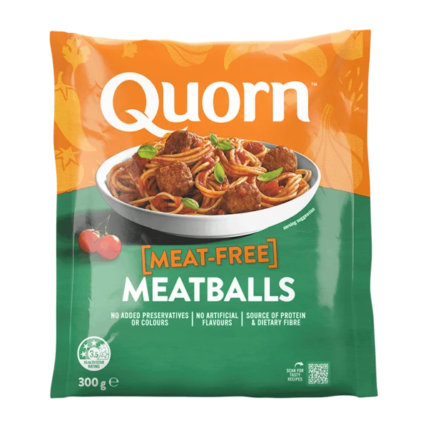 Meat free Swedish Style Balls product packaging with nutritional information