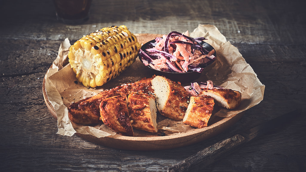 Vegetarian Piri Piri Fillets with Homemade Slaw | Quorn