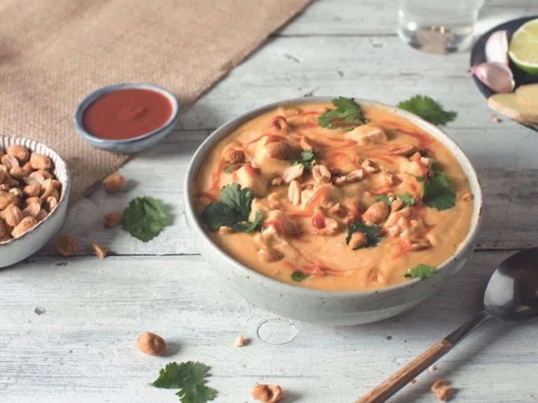 creamy coconut and butternut squash soup with quorn vegan pieces recipe