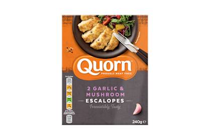 frozen meat free garlic & mushroom quorn escalopes