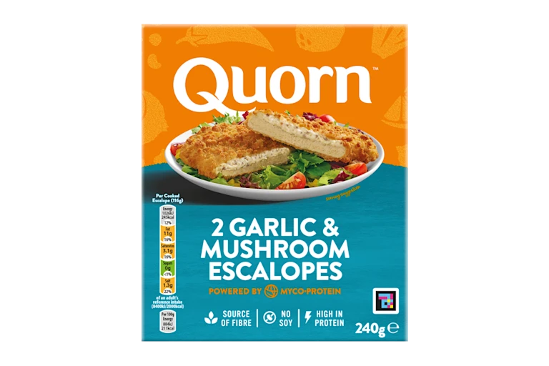 frozen meat free garlic & mushroom quorn escalopes