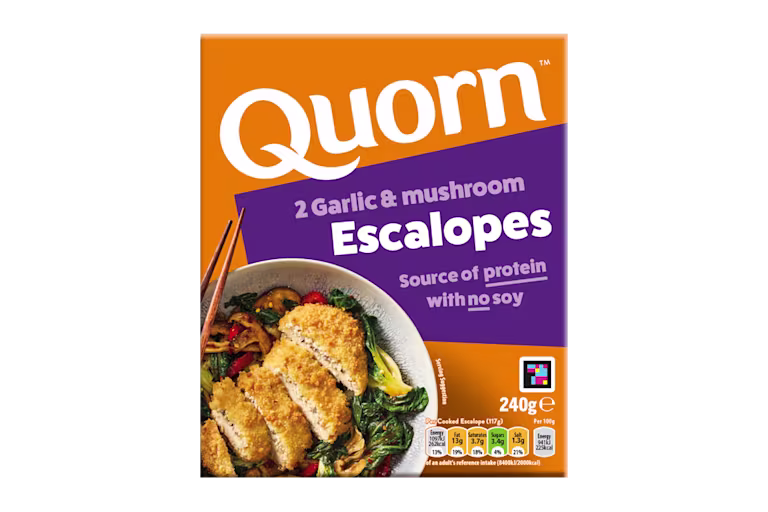 frozen meat free garlic & mushroom quorn escalopes