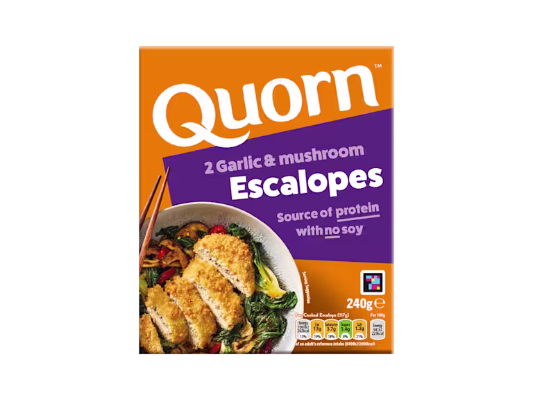 frozen meat free garlic & mushroom quorn escalopes