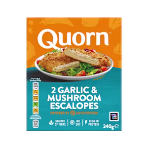 frozen meat free garlic & mushroom quorn escalopes