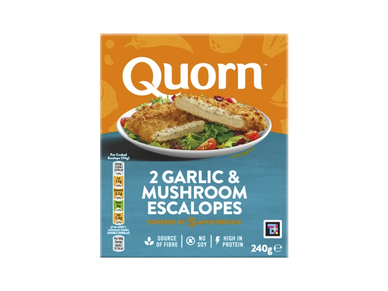 frozen meat free garlic & mushroom quorn escalopes