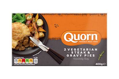 frozen meat free quorn steak & gravy pies ready meal