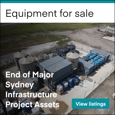 End of Major Infrastructure Project Equipment Sale