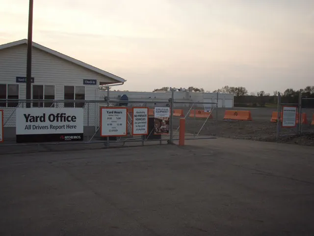 Columbus, OH: Equipment Delivery and Pick Up - Loading Area Information - Yard Office 3