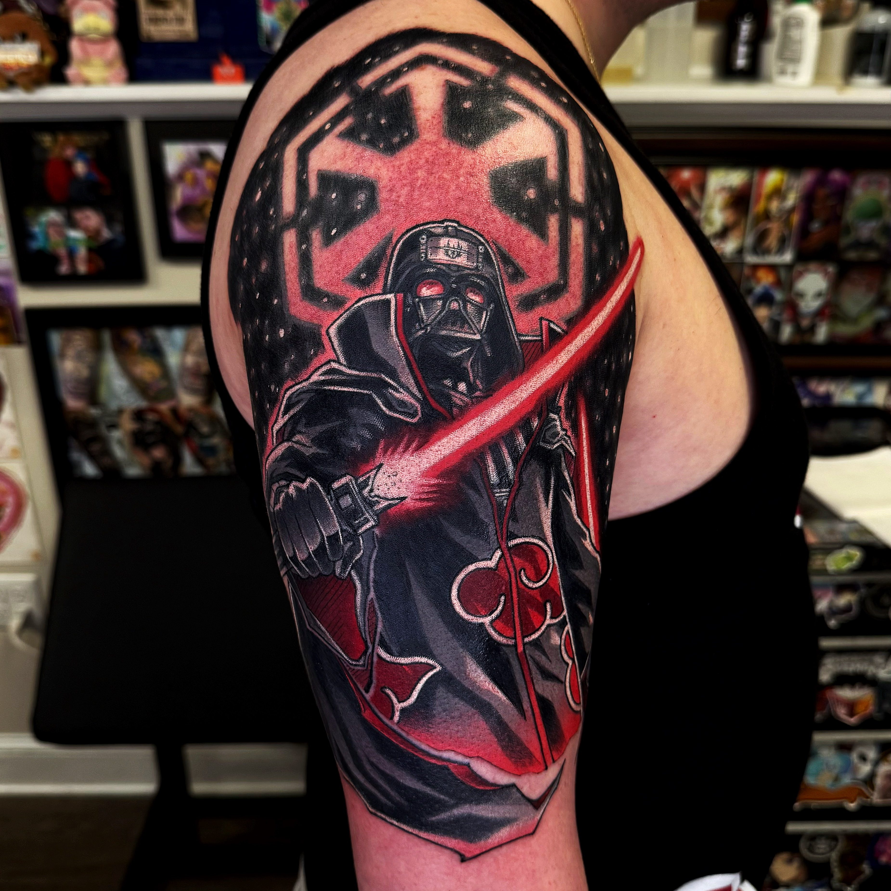 A tattoo of Darth Vader