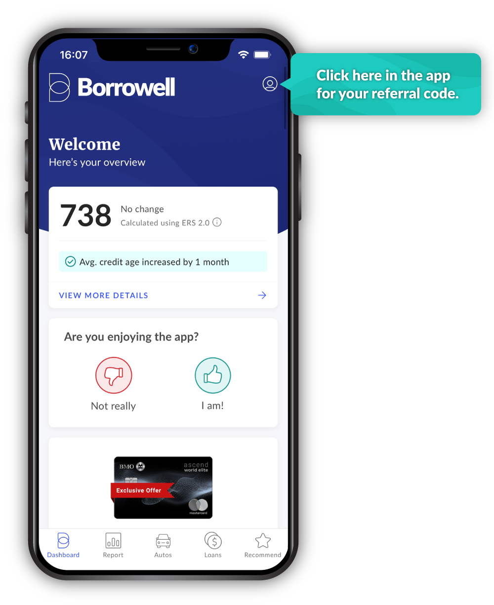 Get Rewarded When Your Friend Checks Their Credit Score! | Borrowell™