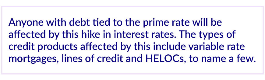 Why has the Bank of Canada raised interest rates?