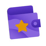 Wallet with a star on it