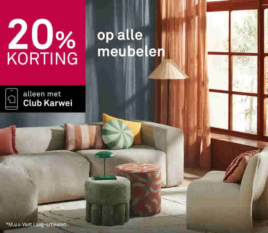 20% korting op alle meubelen