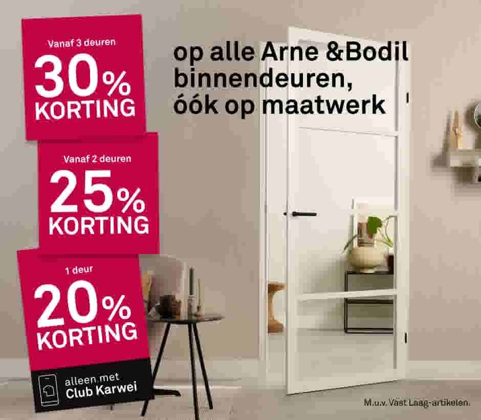 Stapelkorting op alle Arne & Bodil binnendeuren, óók op maatwerk