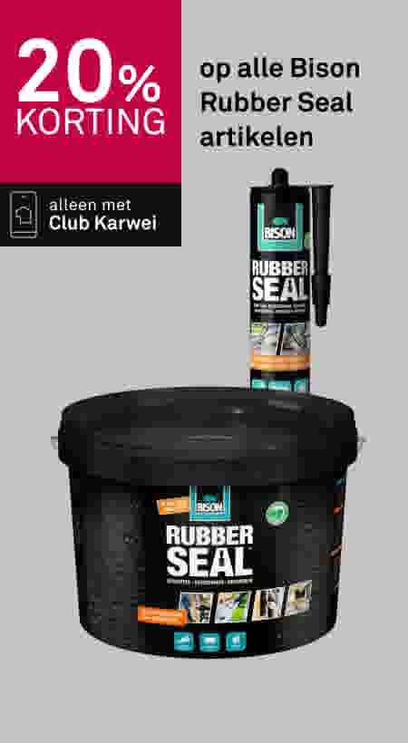 20% korting op alle Bison Rubber Seal artikelen