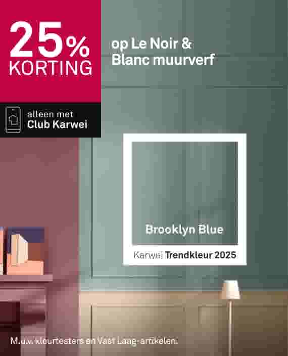 25% korting op alle Le Noir Blanc muurverf