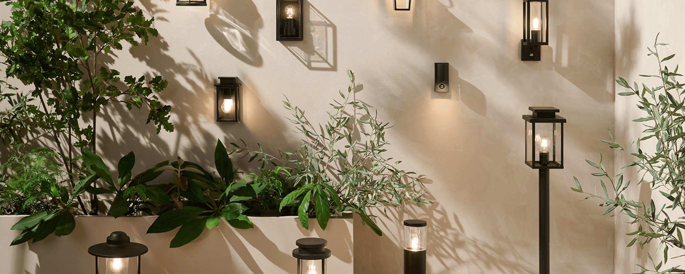 op alle buitenverlichting