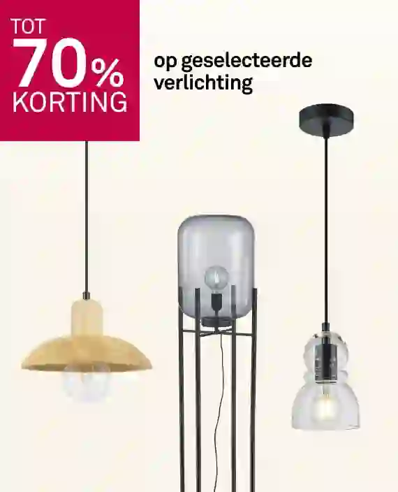 Tot 70% korting op geselecteerde verlichting