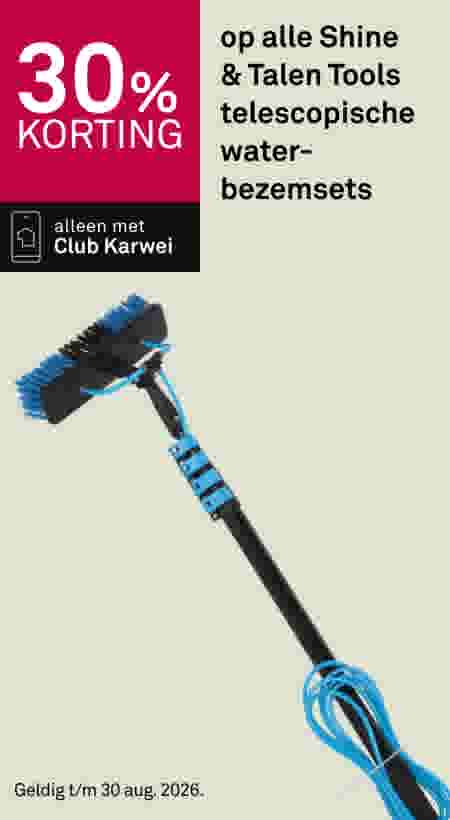 30% korting op alle Shine & Talen Tools telescopische waterbezemsets