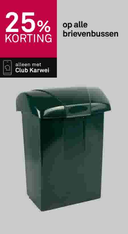 25% korting op alle brievenbussen