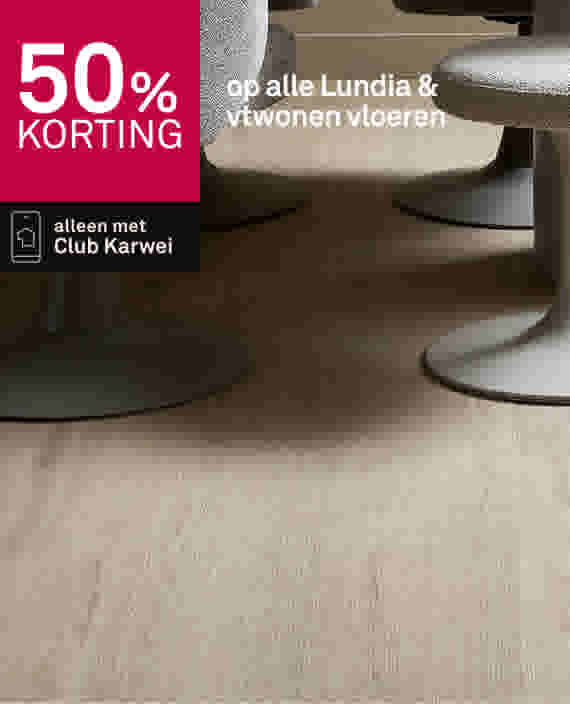 50% korting op alle Lundia & vtwonen vloeren