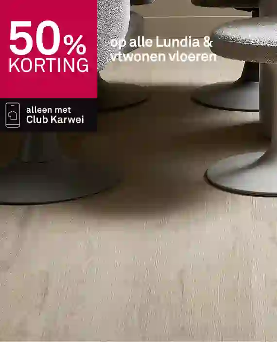 50% korting op alle Lundia & vtwonen vloeren