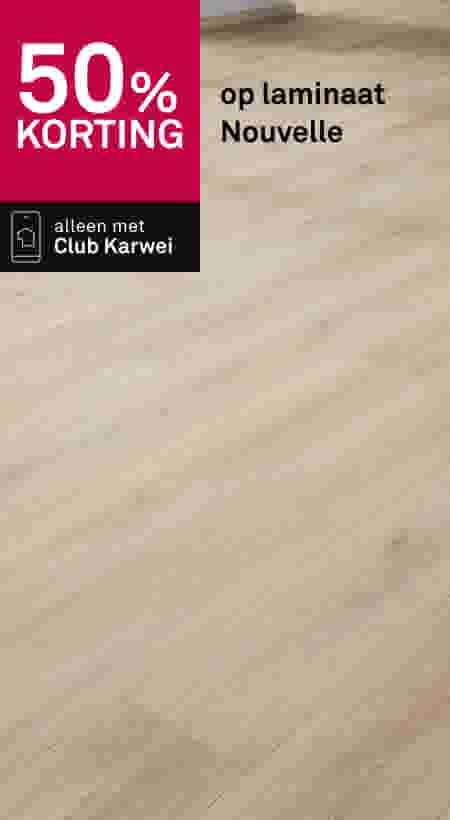 50% korting op laminaat Nouvelle